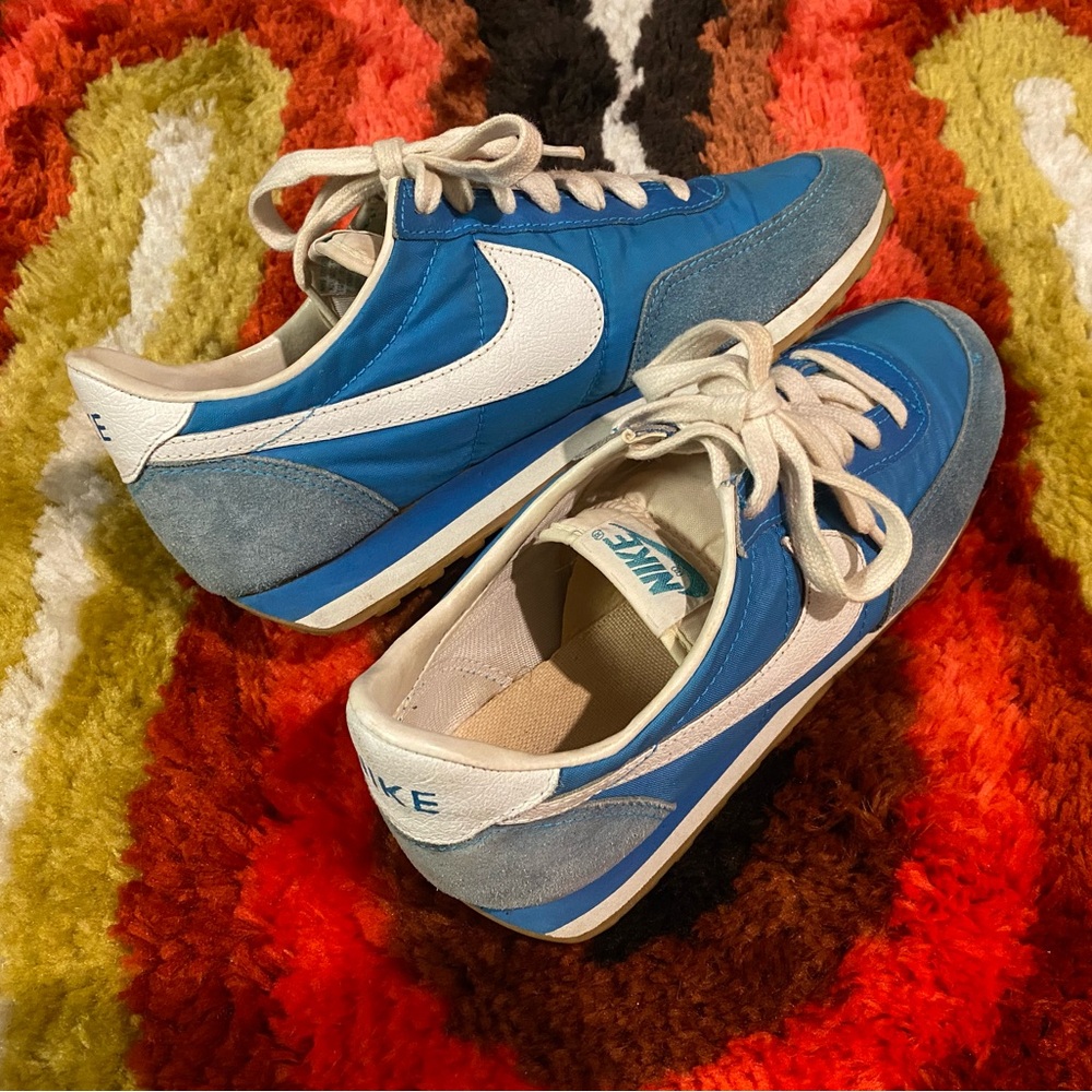 Vintage 1980’s Nike Diablo Women’s 8 Blue White Waffle Gum Sole
